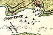 Map of Tsesme battle in 1770